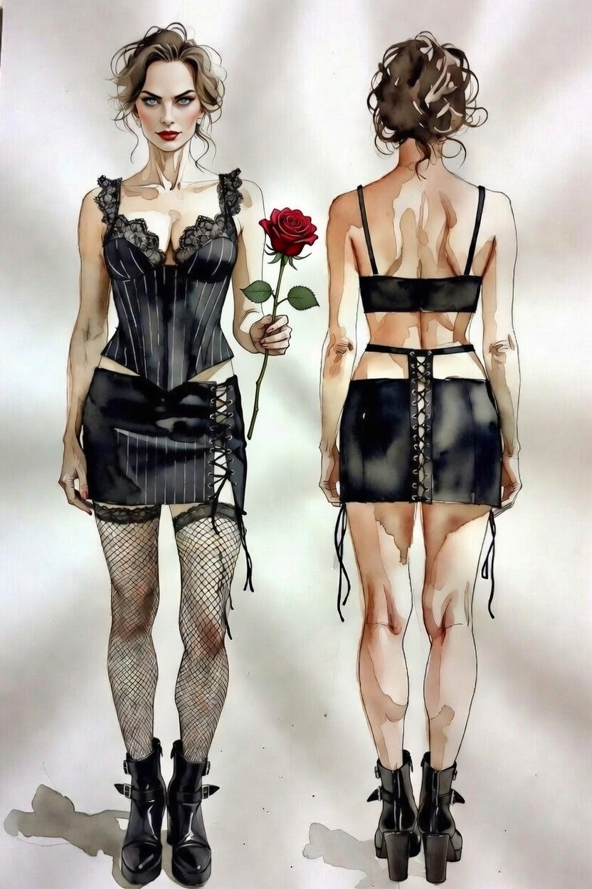 AI Generated Illustration Of Outfit Concept